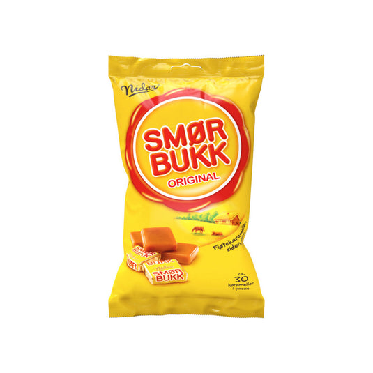 Nidar Smorbukk Butter Caramels Bag, 5.29oz