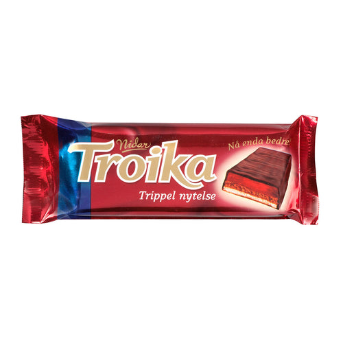 Nidar Troika Chocolate Marzipan, Truffles & Raspberry Bar, 2.29oz