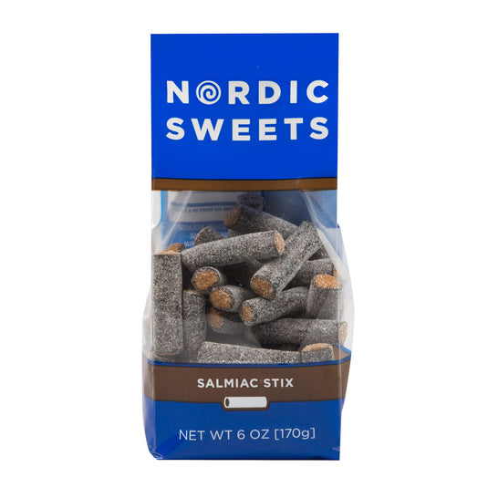 Nordic Sweets Salty Licorice Salmiac Heksehyl Stix, 8oz