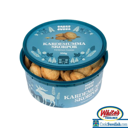 Nyakers Cardamom Cookies in Festive Tub, 12.34oz
