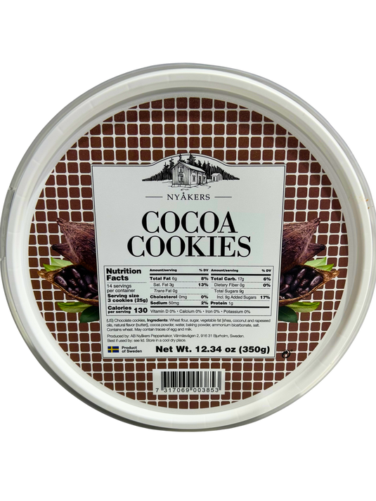 Nyakers Cocoa Cookies, 12.34 oz