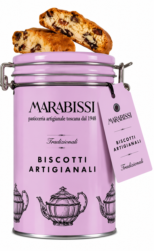 Marabissi Cantucci with Raisins Purple Tin