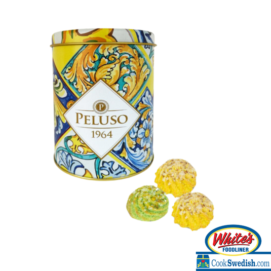 Peluso Almond Paste Cookies – Pistachio & Lemon in Gift Tin – 5.46 oz