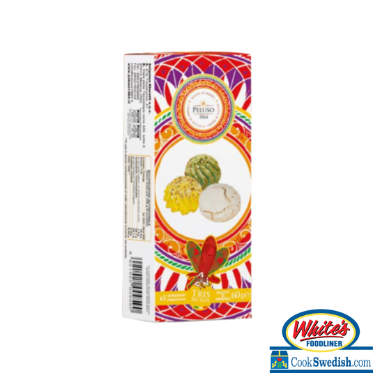 Peluso Sicily Trio – Almond Paste Cookies (Limone, Pistaki, Mandarine) – 2.12 oz