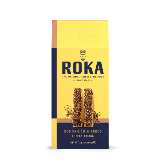 Roka Gouda & Chia Seeds Cheese Sticks Box, 2.82oz