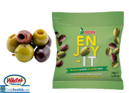 Salviani Enjoy-It Mixed Pitted Olives – 1.76 oz (50g)