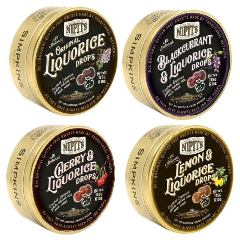 Load image into Gallery viewer, Simpkins Nipits Liquorice Drop Tins, 6.17oz
