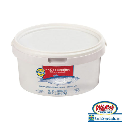 Skansen Matjes Herring Fillets in Marinade Tub, 4.62lb