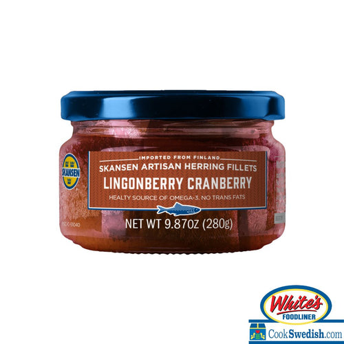 Skansen Lingonberry Cranberry Artisan Herring Jar, 9.87oz