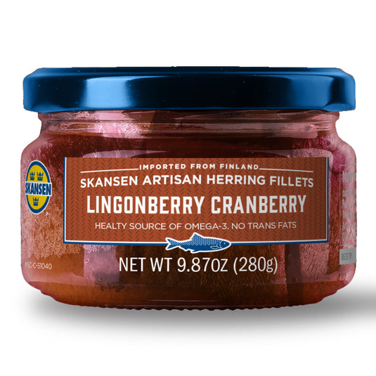 Skansen Lingonberry Cranberry Artisan Herring Jar, 9.87oz