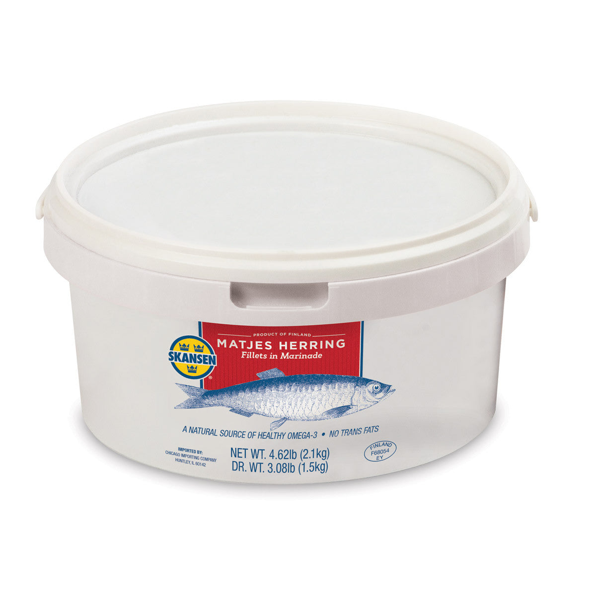 Skansen Matjes Herring Fillets in Marinade Tub, 4.62lb – Cook Swedish