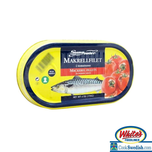Sunnmore Norwegian Mackerel Filets in Tomato Sauce, 6oz