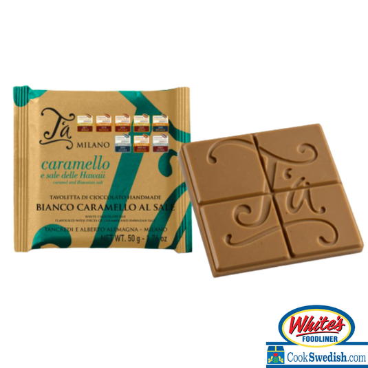 T’a Milano Salted Caramel White Chocolate Bar – 1.76 oz (50 g)