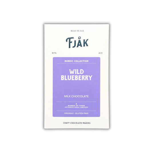 Fjak Milk Chocolate Bar w/ Wild Blueberry, 1.87oz