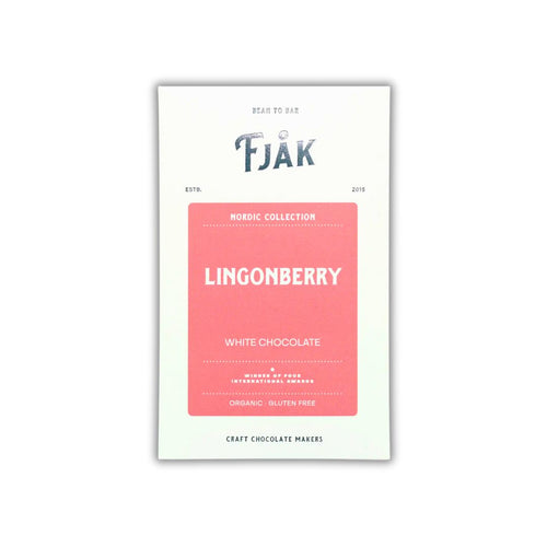 Fjak White Chocolate Bar w/ Lingonberry, 1.87oz