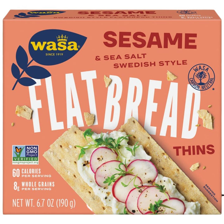 Wasa Sesame & Sea Salt Flatbread Thins, 6.7oz Cook Swedish