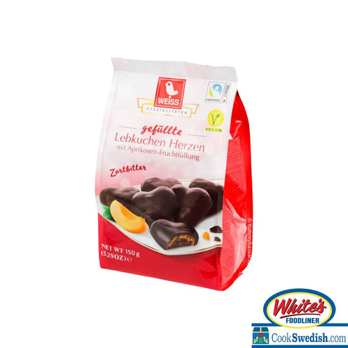Weiss Apricot Filled Gingerbread Hearts, 5.3oz