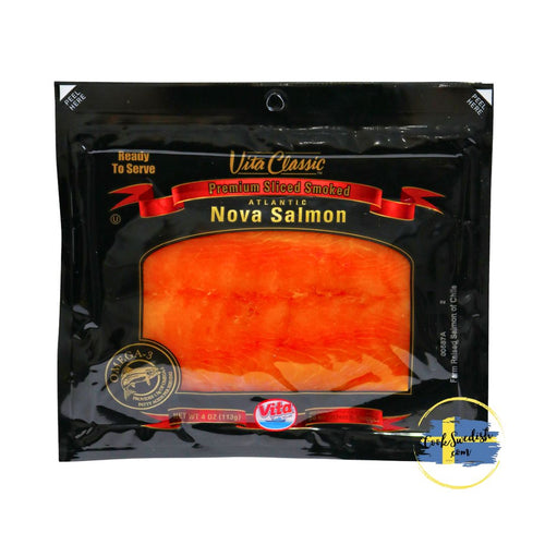 Vita Premium Sliced Smoked Nova Salmon, 4oz