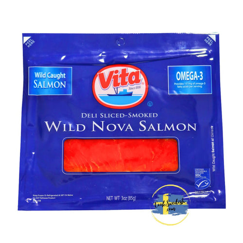 Vita Deli Sliced Smoked Wild Nova Salmon, 3oz