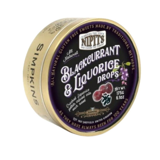 Simpkins Nipits Liquorice Drop Tins, 6.17oz