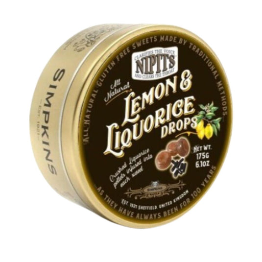 Simpkins Nipits Liquorice Drop Tins, 6.17oz