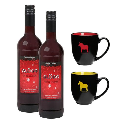 Grandpa Lundquist Glogg & Dala Horse Mug Gift Set