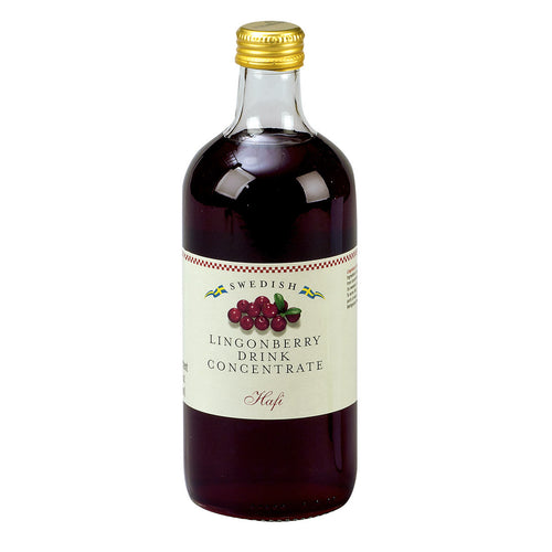 Hafi Lingonberry Drink Concentrate (Saft) Bottle, 17oz
