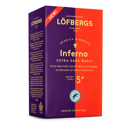 Lofbergs Inferno Extra Dark Roast Ground Coffee, 15.87oz