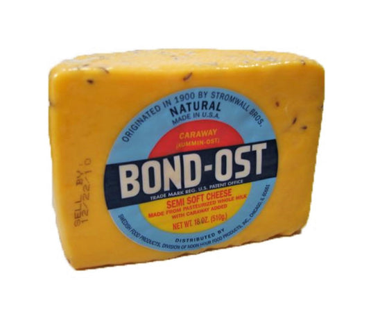 Bond Ost Cheese, Half Round with Caraway Seed - 1lb